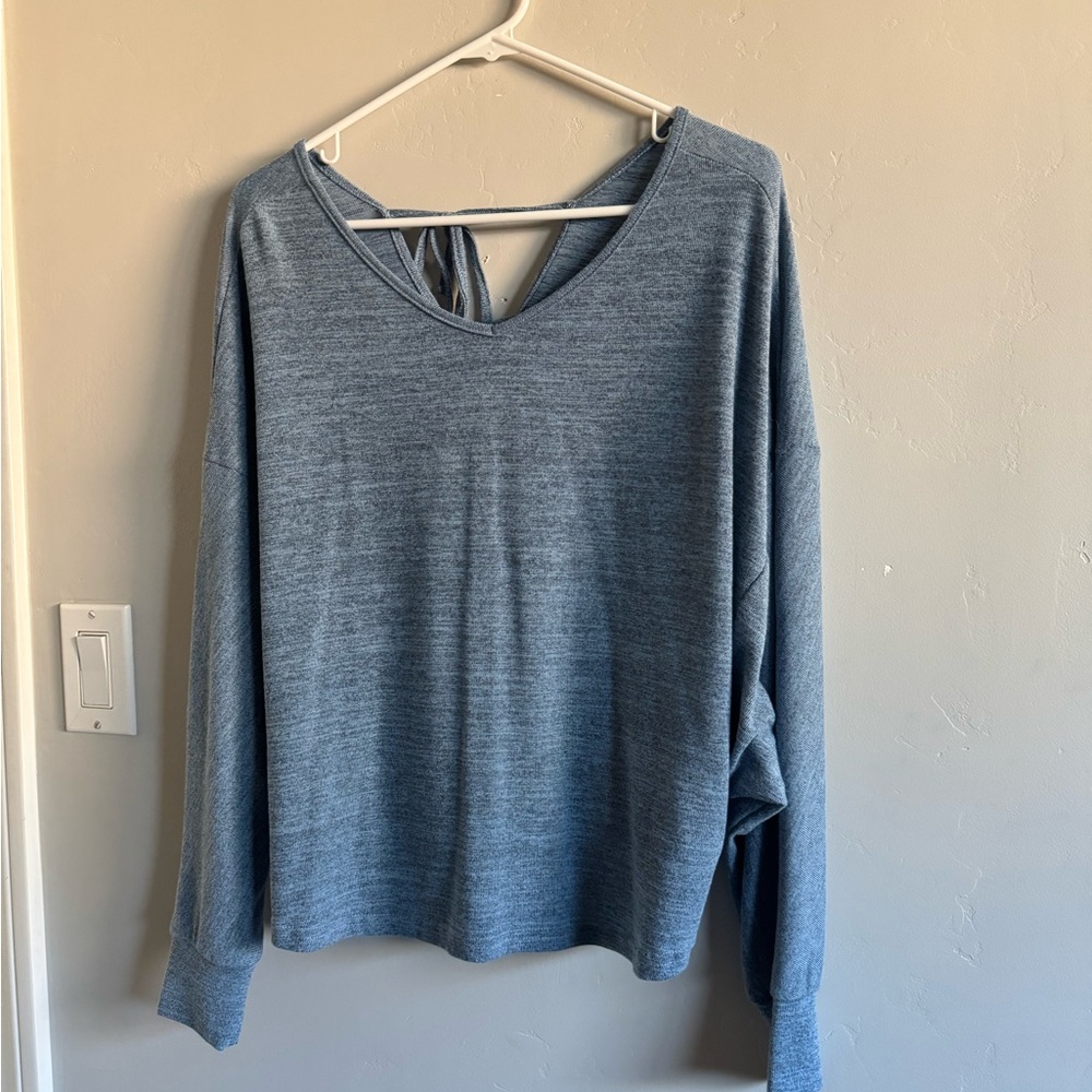FREE WITH PURCHASE LIKE NEW Blue Long Sleeve Top